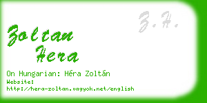 zoltan hera business card