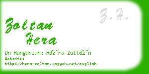 zoltan hera business card